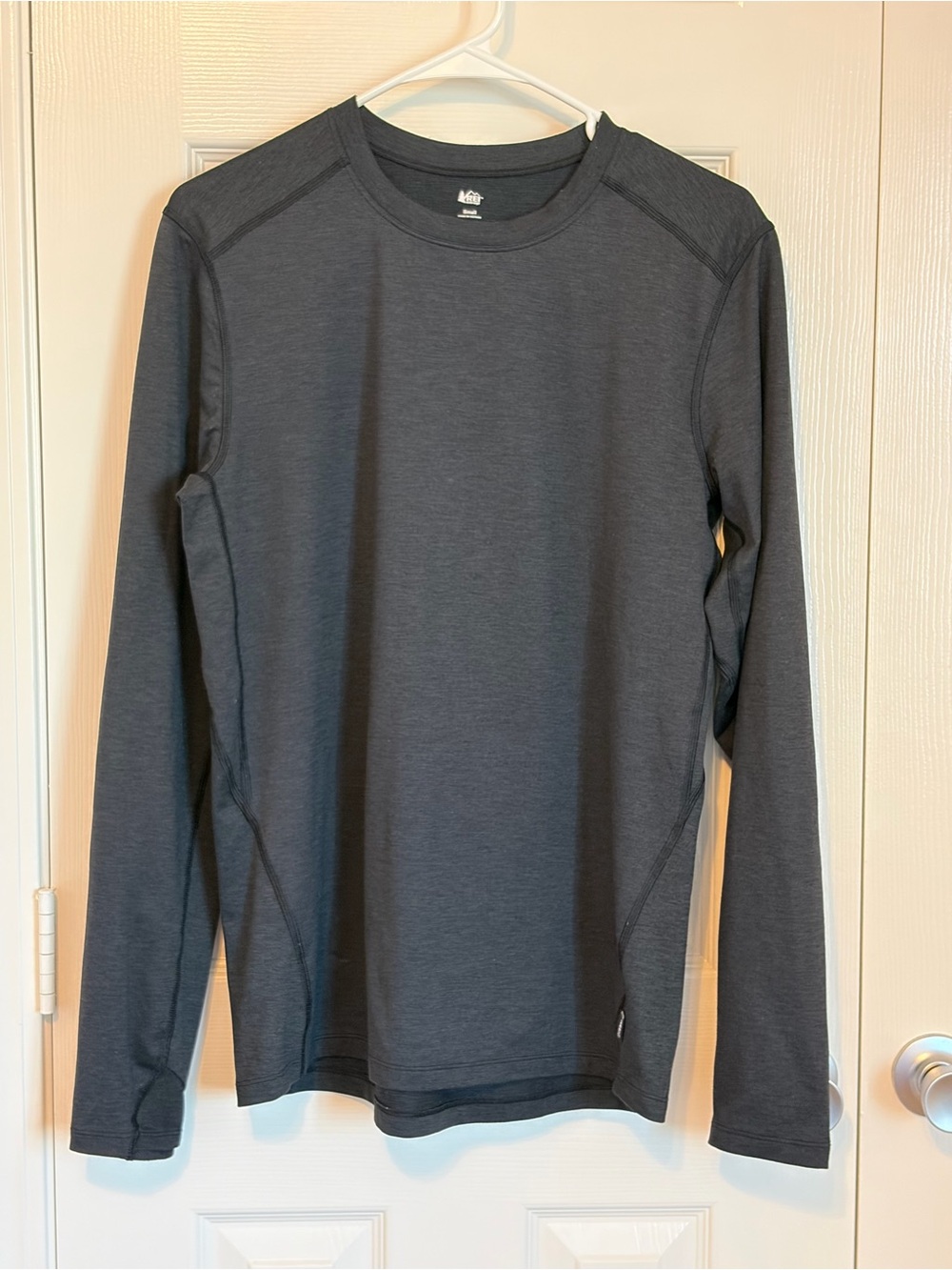 REI Co-op Men's Small Long Sleeve Base Layer Shirt Charcoal Gray Athletic